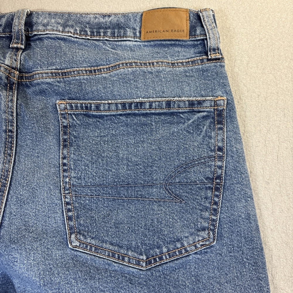 American Eagle Stretch Studded Stovepipe Jeans Size 12 Regular High- Rise Woman - Picture 9 of 12